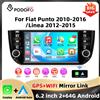 podofo Autoradio Podofo 6.2'' 2+64G per Fiat Punto 2010-2016/Linea 2012-2015, lettore multimediale con WIFI, GPS, Carplay, Android Auto.