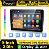 podofo Autoradio multimediale Podofo 2 Din MP5 con CarPlay wireless, Android Auto, schermo da 9 pollici, sistema intelligente per auto, Vi-Link, Mirror Link, Bluetooth, EQ, FM
