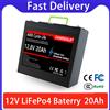 DAWEIKALA Batteria LiFePO4 al Litio Ferro Fosfato da 12V 20Ah Potenziata, Ricaricabile a Ciclo Profondo con BMS Intelligente e Protezione da Cortocircuito, Sostituzione per Batterie al Piombo-Acido per Scooter