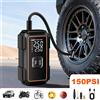 NONE Compressore d'Aria Portatile, Pompa per Auto Senza Fili, Gonfiatore Elettrico 150PSI, Pompa d'Aria Portatile per Auto e Moto