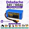 NONE Batteria di Ricambio per Bicicletta Elettrica 24V 100Ah 7S3P 18650 agli Ioni di Litio con Caricabatterie 29.4V 2A