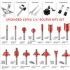 GECOFEER Fresatrice per Legno 800W 30000RPM, Trimmer Elettrico per Lavorazione del Legno, Utensile da 1/4 di Pollice per Intaglio e Fresatura, Attrezzi Elettrici per Falegnameria