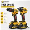 CONENTOOL Kit Combinato Trapano e Avvitatore a Impulsi 21V Senza Fili, Cacciavite Elettrico Brushless, Avvitatore a Impulsi 1000N.m, Trapano Avvitatore 55N.m, Batteria 4000mAh, Set Utensili Elettrici