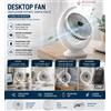 NONE Ventilatore da Tavolo USB Ricaricabile con Batteria da 1200mAh, 3 Velocità, Silenzioso, 5W, Mini Ventilatore Portatile per Casa, Ufficio, Camera da Letto, Viaggi