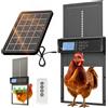 HGTUGO Porta Automatica per Pollaio ad Energia Solare, Apriporta Elettrico per Pollaio con Telecomando e Timer, Accessori per Porte di Animali Domestici