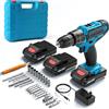 NONE Avvitatore a batteria da 21 V, trapano a batteria agli ioni di litio da 1350 giri/min, regolazione della coppia a 25 livelli, mini trapano manuale, 2 impostazioni di velocità, per batterie Makita da