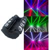 NONE 2 Pezzi Luci a Testa Mobile LED Beam Spider Show 8x15W RGBW 4in1 Professionali per DJ/Bar, Luci da Palco LED DMX512
