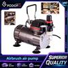NONE Podofo Compressore per aerografo professionale da 1/5 HP 110W, pistola a spruzzo elettrica, mini compressore d'aria ultra silenzioso da 40 dB per tatuaggi temporanei, abbronzatura senza sole,