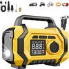Betuyoo Compressore d'Aria Portatile per Pneumatici 150PSI, Pompa d'Aria Senza Fili per Auto con Manometro Digitale, Display LED e Spegnimento Automatico per Auto, Moto e Biciclette
