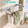 NONE Stendibiancheria retrattile da parete 70CM/100CM, pieghevole, portata 60lb, resistente, pieghevole, supporto invisibile per asciugamani per balcone, bagno, camera da letto.