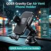 NONE Supporto universale per smartphone QDER con fissaggio a gravità per bocchetta dell'aria dell'auto, rotazione a 360°, blocco automatico, supporto per telefono da auto per iPhone, Samsung, Xiaomi,