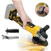 NONE Smerigliatrice angolare senza fili compatibile con batteria Dewalt 18V-21V, kit smerigliatrice angolare brushless da 125 mm 10000 giri/min con impugnatura ausiliaria per taglio, molatura, lucidatura,