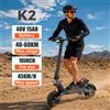 NONE Nuovo monopattino elettrico K2 con schermo touch, batteria 48V 15Ah, motore potente, pneumatici fuoristrada da 10", autonomia 40-60 km, carico massimo 120 kg, 25. ° Monopattino Elettrico Pieghevole