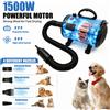 Asciugacapelli per Cani, Soffiatore Professionale 2000W per Toelettatura Animali con Controllo Velocità del Vento Continuo, 4 Ugelli Intercambiabili (Pettine, Piatto, Rotondo), Design Silenzioso e