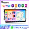 podofo 6G + 128G 9" Wireless Carplay Android Auto per Volkswagen VW CC Passat B7 Polo Golf 5 6 Jetta Autoradio GPS Navigazione WIFI RDS