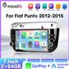 podofo Autoradio 2+64G 7 pollici Wireless Carplay Android Auto per Fiat Punto 2012-2015, lettore multimediale, navigatore GPS, WIFI, RDS, stereo