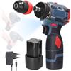 Vacclo Trapano Avvitatore Elettrico a Batteria Senza Fili con Motore Brushless, 45 Nm di Coppia, Regolazione Velocità Continua, Trapano Avvitatore Portatile con Batteria al Litio
