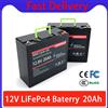 DAWEIKALA Batteria LiFePO4 20Ah 12V Senza Manutenzione a Ciclo Profondo con BMS 30A, Protezione da Sovraccarico, Scarica Eccessiva e Cortocircuito, Conforme CE RoHS per Spruzzatori Elettrici, Sistemi Solari,