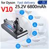 DAWEIKALA Nuova Batteria Li-Ion SV12 di Alta Qualità da 6800mAh 25.2V per Aspirapolvere Portatile Dyson V10, Batteria Ricaricabile per Dyson V10 SV12 Cyclone V10 Animal Absolute Motorhead Fluffy, Spedizione