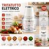 NONE Set Tritatutto: Mini Tritatutto Elettrico per Aglio e Carne da 30W/180W/300W, Alimentazione USB-C/AC