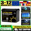 Futuraglow Batteria Lifepo4 di Grado A 12V 100Ah 340Ah 360Ah 24V 100Ah, Nuova di Zecca, 12.8V 25.6V, Pacco di Celle Ricaricabili al Litio Ferro Fosfato ad Alta Capacità, Controllo APP per Sistemi Solari di