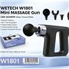 NUOYING W1801 W1802 Set Mini Pistola Massaggiante Ricaricabile USB-C Massaggiatore a Percussione per Tessuti Profondi con 4 Testine Massaggianti Sostituibili Pistola Portatile per il Rilassamento Muscolare e