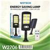 NONE WETECH W2706 Lampione Solare da Esterno Impermeabile 8 LED SM Telecomando Sensore di Movimento Accensione/Spegnimento Automatico al Crepuscolo 1200mAh per Giardino 200 ㎡ Area di Illuminazione