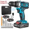 NONE Trapano Avvitatore a Percussione a Batteria 21V, Cacciavite Elettrico, Perforatore Elettrico, Mini Trapano Portatile, Utensili Elettrici a Ioni di Litio Senza Fili