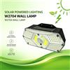 NONE WETECH W2704 Lampada Solare da Parete 124 LED con Sensore di Movimento, Accensione dal Crepuscolo all'Alba, Batteria 2400mAh, Impermeabile, Luce di Sicurezza per Esterni, Giardino, Cortile, Vialetto