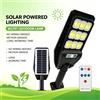 NONE WETECH W2707 Lampione Solare da Esterno Impermeabile 9 LED COB Telecomando Sensore di Movimento Accensione/Spegnimento Automatico al Crepuscolo 1500mAh 300 ㎡ Area di Illuminazione per Cortile,