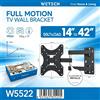NONE Supporto da Parete per TV WETECH W5522 a Doppio Braccio, Compatibile con TV da 14-42 Pollici, Carico Massimo 50kg ±15 ° Supporto inclinabile in metallo per monitor a schermo piatto VESA