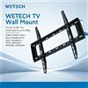 NONE Supporto da Parete Inclinabile WETECH W5509 per TV LCD LED da 14-42 Pollici, Capacità di Carico 25kg ±15 ° Supporto TV da Parete Fisso Inclinabile VESA 75x75 100x100 200x200mm