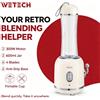 NONE WETECH W6314 Frullatore Personale Vintage 300W, Bicchiere da Viaggio Portatile 600ml in PCTG, 4 Lame in Acciaio Inox, Base Antiscivolo, AC 220-240V, Mixer per Frullati e Succhi per Uso Domestico