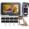 TMEZON Videocitofono WiFi TMEZON a 2 Fili con Monitor Touchscreen da 7 Pollici 1080P, Sblocco 4in1 tramite APP/Swipe/Card, App Tuya