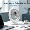 NONE Ventilatore da Tavolo USB Ricaricabile, Batteria da 1200mAh, 3 Velocità, Silenzioso, 5W, Mini Ventilatore Portatile per Casa, Ufficio, Camera da Letto, Viaggi WD50