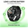 NONE Orologio Intelligente Rotondo da Uomo con Ricarica Magnetica Rapida e Schermo Touch WETECH WX11, Chiamate Bluetooth con Microfono Integrato, Dispositivo Multi-Sport, Rilevamento Ossigeno nel Sangue,