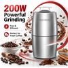 NONE WETECH W6105 Macinacaffè Elettrico 200W con 2 Lame in Acciaio Inox, Mini Macchina Multifunzionale per Macinare Spezie, Noci e Semi, Macinino Portatile per Alimenti Secchi 220-240V