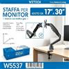 NONE Supporto da scrivania per monitor singolo WETECH W5537 con molla a gas, carico massimo 8 kg, adatto a monitor da 17-30 pollici, inclinazione ±90°. ° Supporto inclinabile VESA 75x75 100x100 per