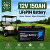 ? Batteria ricaricabile al litio LiFePO4 da 12V 150Ah, ampiamente utilizzata in UPS, ecoscandagli per kayak, ricarica tramite pannelli solari, macchinine elettriche, scooter elettrici, camper, barche