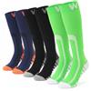 NONE WAZZI 3 Paia calze uomo lunghe sportive Compressione Uomo, Calzini Lunghi Sportivi per Vene Varicose, Atletica, Corsa, Viaggi Volo, Ciclismo