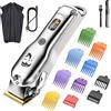 HATTEKER Tagliacapelli Elettrico per Uomo, Trimmer Professionale Senza Fili Ricaricabile, Kit per Taglio Capelli per Uso Domestico e da Barbiere