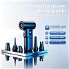 NONE Soffiatore ad Alta Potenza 110000RPM, Mini Ventilatore Turbo, Pulitore d'Aria a 4 Velocità con Display LED Digitale, 4000mAh, per Pulizia Tastiera PC