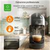 NONE Macchina da caffè automatica da 1400 W di potenza, 20 bar di pressione, per caffè macinato, Dolce Gusto e Nespresso, capacità 0,85 l, comandi touch, 7 livelli di volume regolabili WOOX