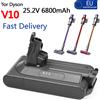 DAWEIKALA Batteria da 6800mAh 25.2V per Dyson V10, Batteria Li-ion Ricaricabile SV12 per Aspirapolvere Dyson Absolute Animal, Batteria SV12 Sostitutiva per Aspirapolvere Dyson V10 Absolute Fluffy Cyclone