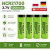 Batteria ricaricabile agli ioni di litio 21700 da 3.7V 5000mAh 40A ad alta scarica, spedizione rapida da magazzino UE, cella energetica potente per avvitatori elettrici, torce, attrezzature fai-da-te,