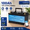 NONE Nuovo Arrivo, Disponibile nel Magazzino UE, Batteria al Litio Ferro Fosfato LiFePO4 12V 100Ah, Perfetta per Camper, Veicoli Solari, Golf Cart e Uso Marino