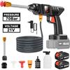 NONE Idropulitrice ad Alta Pressione 70BAR, Pistola Elettrica Senza Fili 21V per Lavaggio Auto, Macchina Multifunzione per Pulizia, Pistola Spray con Batteria per Lavaggio, Irrigazione, Bagno per Animali