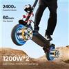 iScooter 2026 iScooter iX8 1200W*2 Scooter Elettrico Fuoristrada a Doppia Trazione, per il pendolarismo urbano, direttamente dalla fabbrica di origine, 48V 20Ah, pneumatici da 12", velocità di 60 km/h,