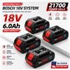 RYOBI 🔥 Batteria agli ioni di litio da 18V 6.0Ah con celle 21700, pacco di ricambio ad alta capacità con BMS intelligente, compatibile con utensili Bosch Professional 18V BAT609 BAT618, spedizione rapida