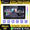 Podofo Autoradio 2 Din 10 Pollici MP5 Player con Carplay Wireless / Android Auto, Mirror Link, Schermo Touch HD, Radio FM, Bluetooth, Lettore Multimediale Video, Supporto per Telecamera Posteriore e